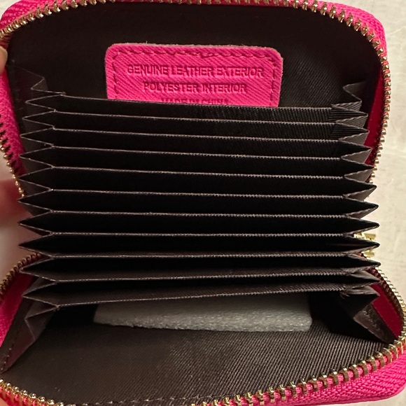 NWOT Hot Pink Genuine Leather Wallet - Picture 2 of 4